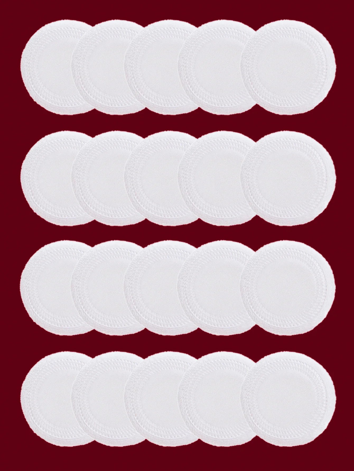 2-5-10-20Pcs Portable and Practical High-Grade White Round Powder Puff for Base and Fixing Makeup