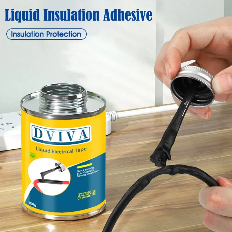 Liquid Electrical Tape Insulating Paste High Temperature Fix Line Glue for Wire Cable Coat Repair Fast Dry Liquid Sealant