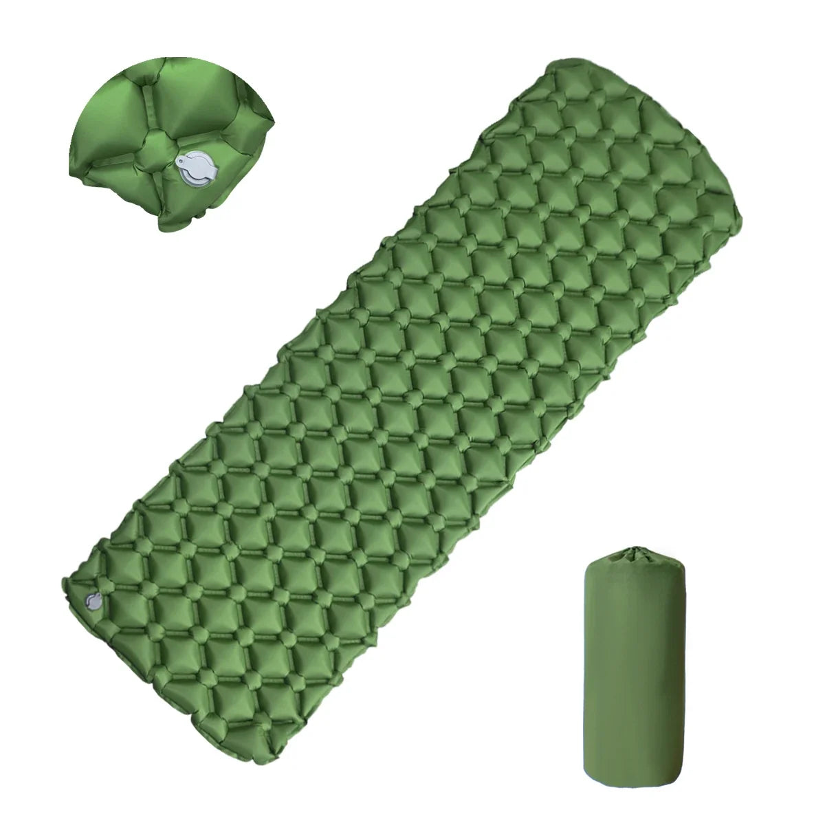 Camping Inflatable Mattress In Tent Folding Camp Bed Sleeping Pad Picnic Blanket Travel Air Mat Camping Equipment