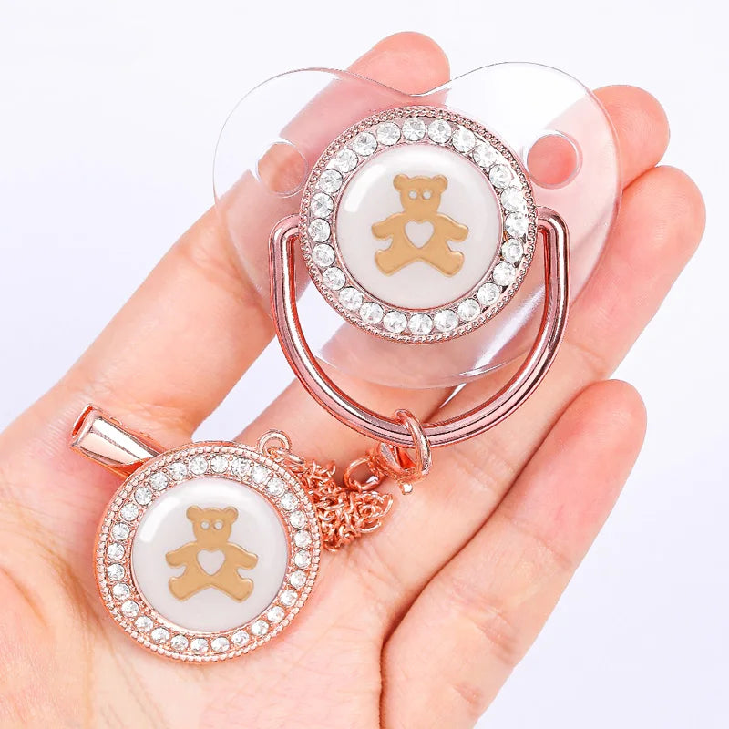 Baby Shower Gifts Baby Pacifier Rhinestone Pacifier Clips Princess
