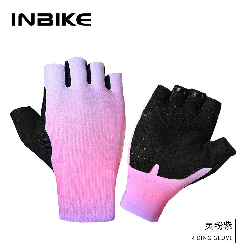 INBIKE Guantes de Ciclismo sin Dedos para Bicicleta de Carretera, Guantes MTB con Amortiguación para Hombre y Mujer, Accesorios Deportivos para Ciclismo