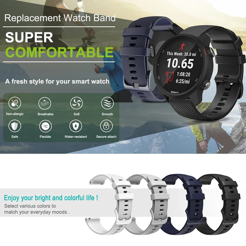 COROS Silicone Watch Band Quick Release Strap for Smartwatch