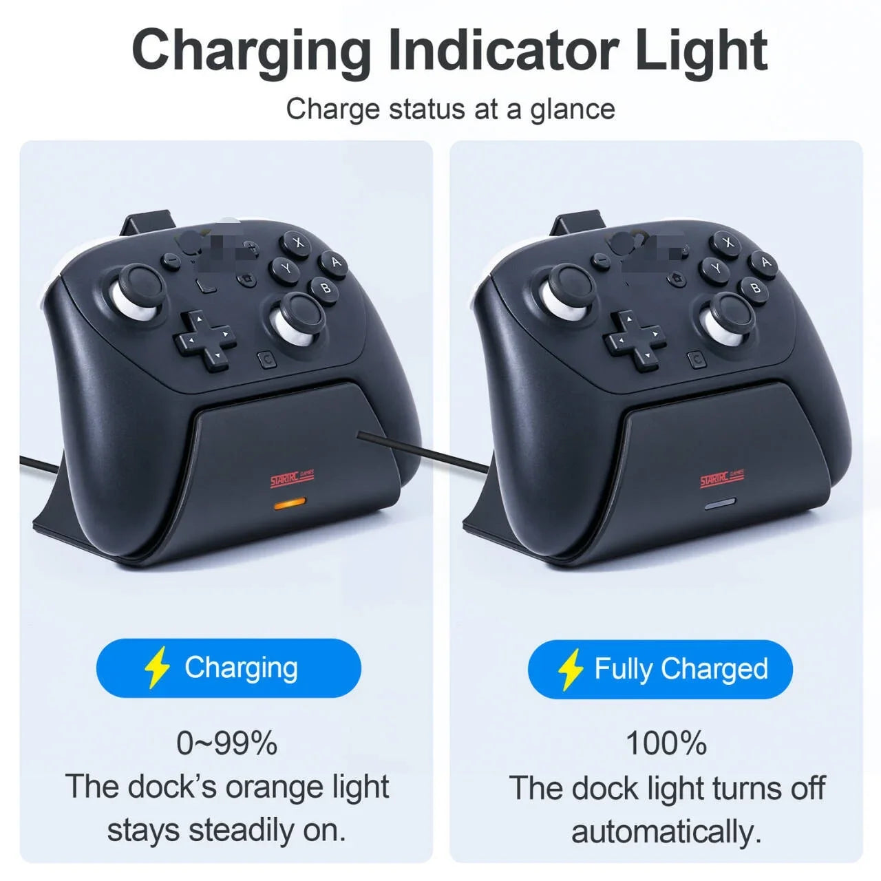 Charging Dock Station For Switch2 Pro Game Controller Fast Charger With Led Indicator Light For Nintendeo Switch 2 Accessory