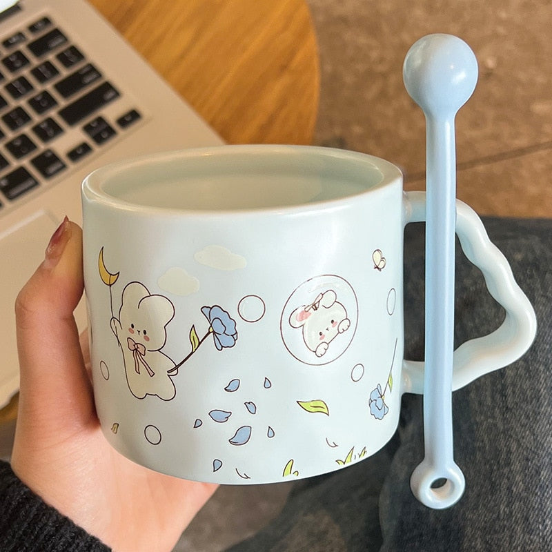 Tazas de Conejito de Flores