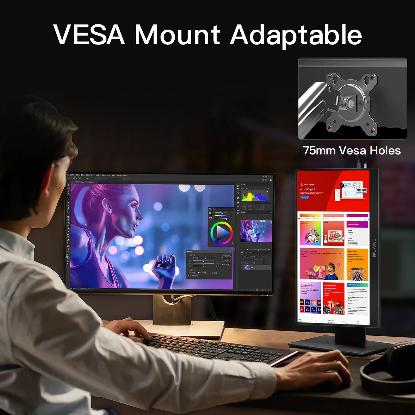 15.6 Inch Portable Monitor for Laptop, 1080p 72 NTSC 100 Srgb USB C
