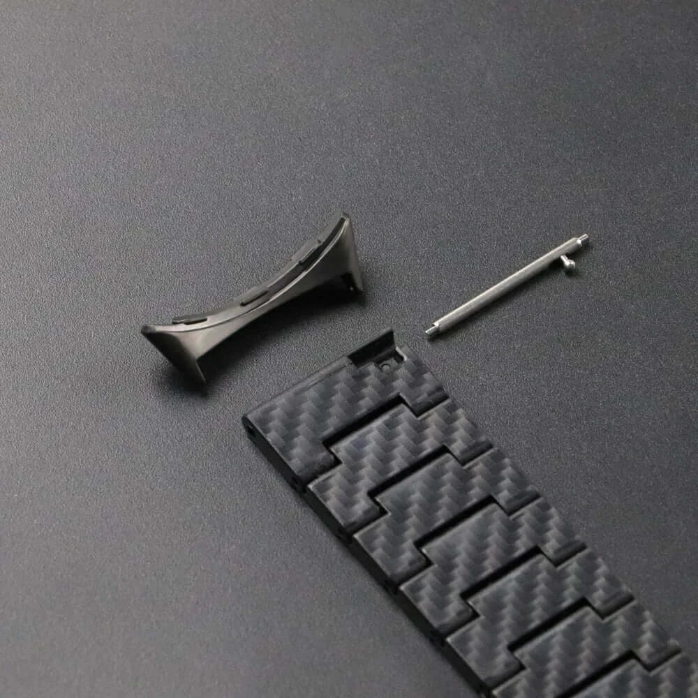Google Pixel Watch 5, 4 & 3 41mm Carbon Fiber Pattern Link Band