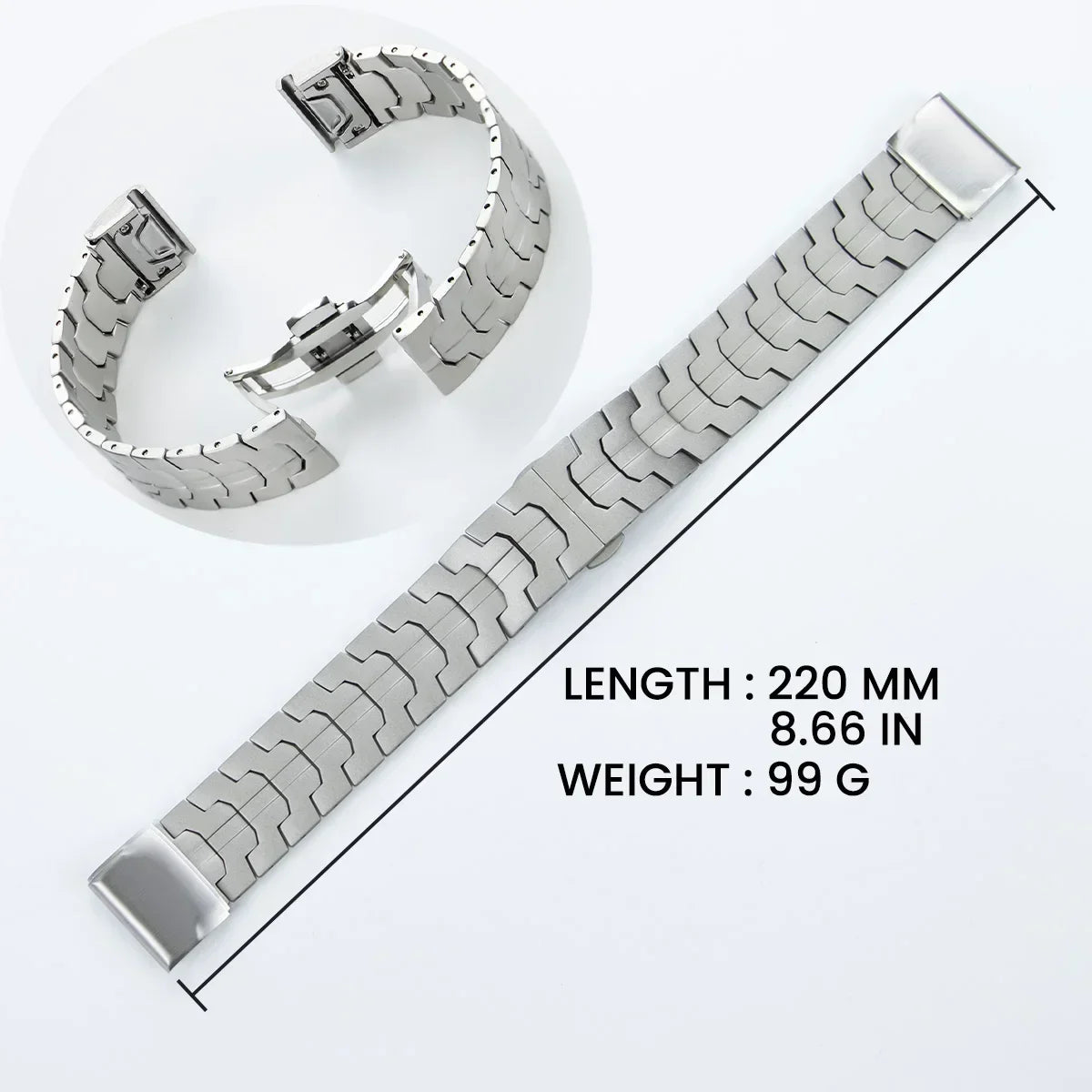 Garmin QuickFit 22/26mm Stainless Steel Bracelet with Color Stripe