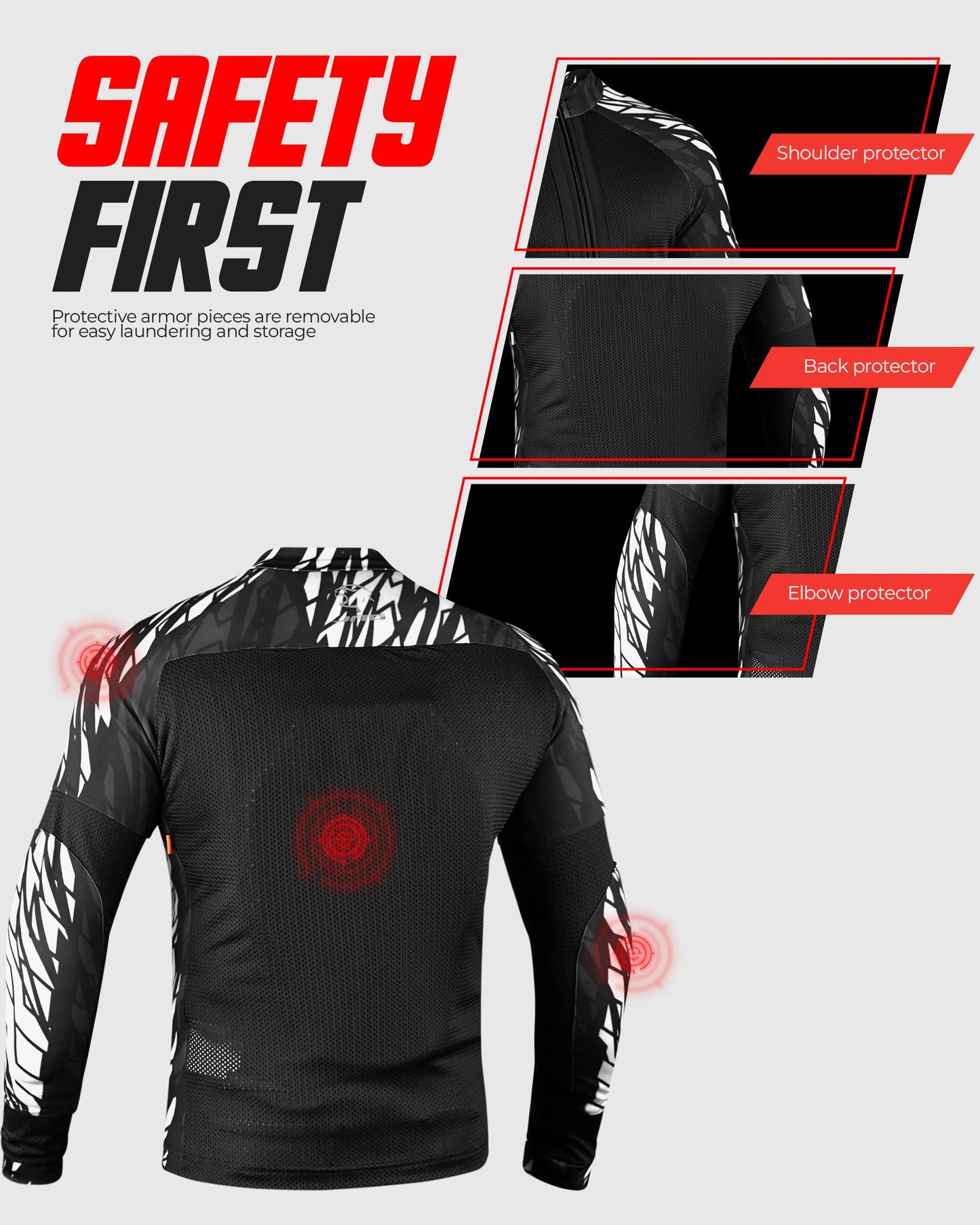 Camiseta de moto JAG | Protección con certificación CE