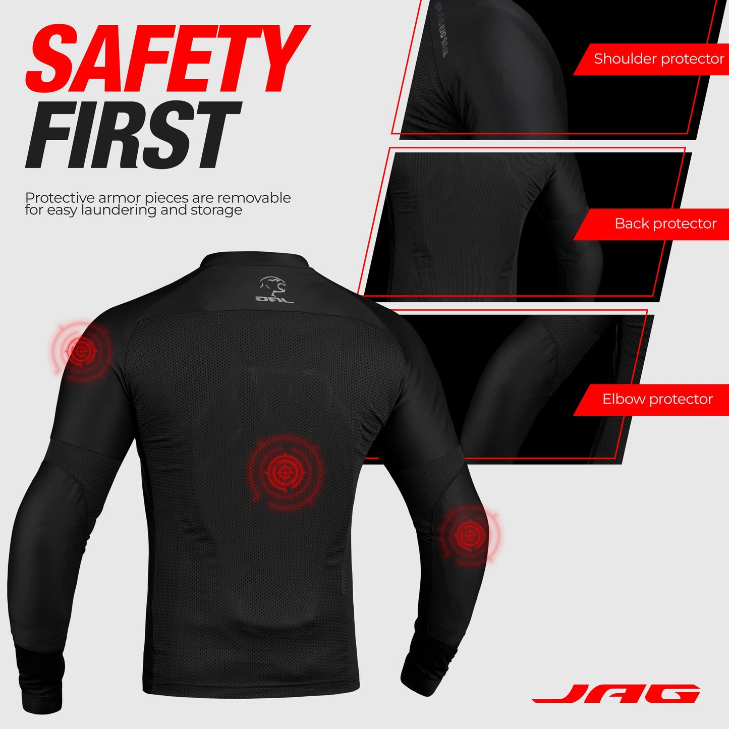 Camiseta de moto JAG | Protección con certificación CE