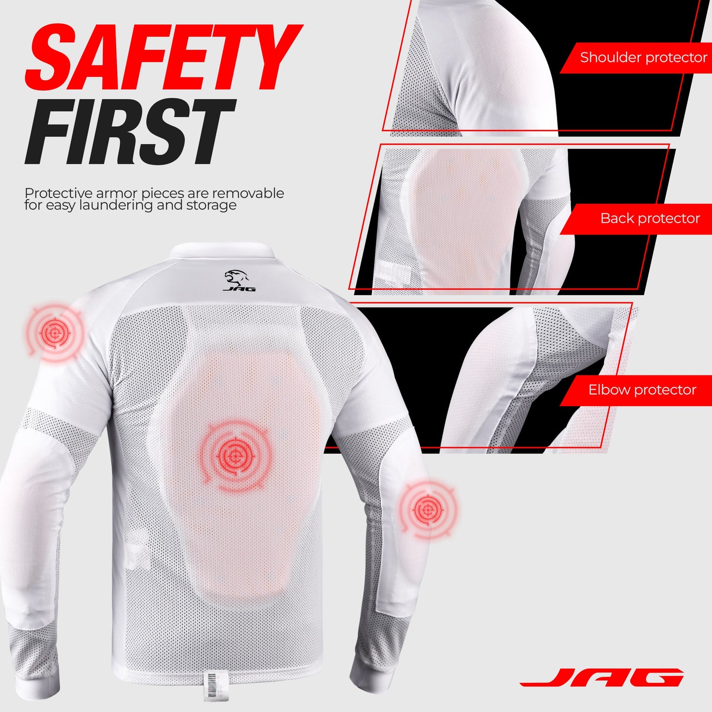 Camiseta de moto JAG | Protección con certificación CE