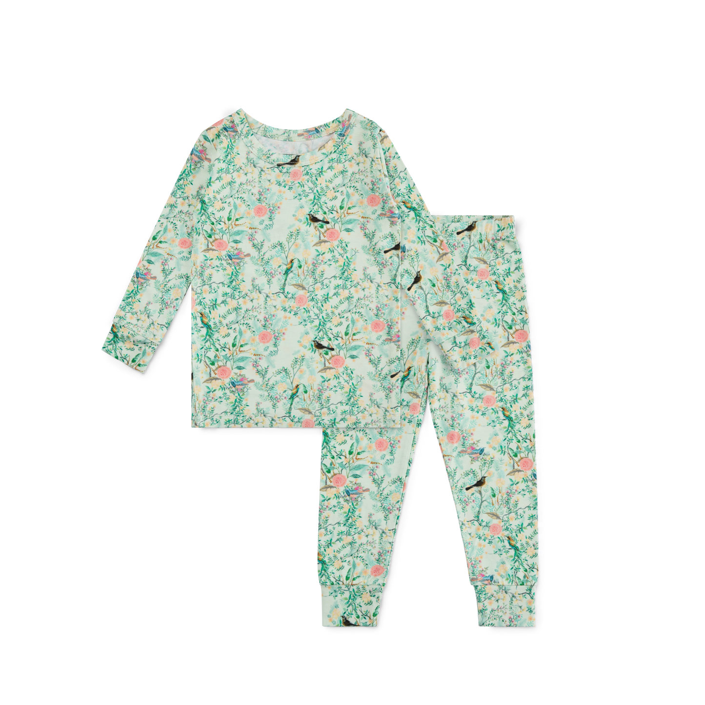 Conjunto de pijama de bambú Sage Blossom para niños pequeños