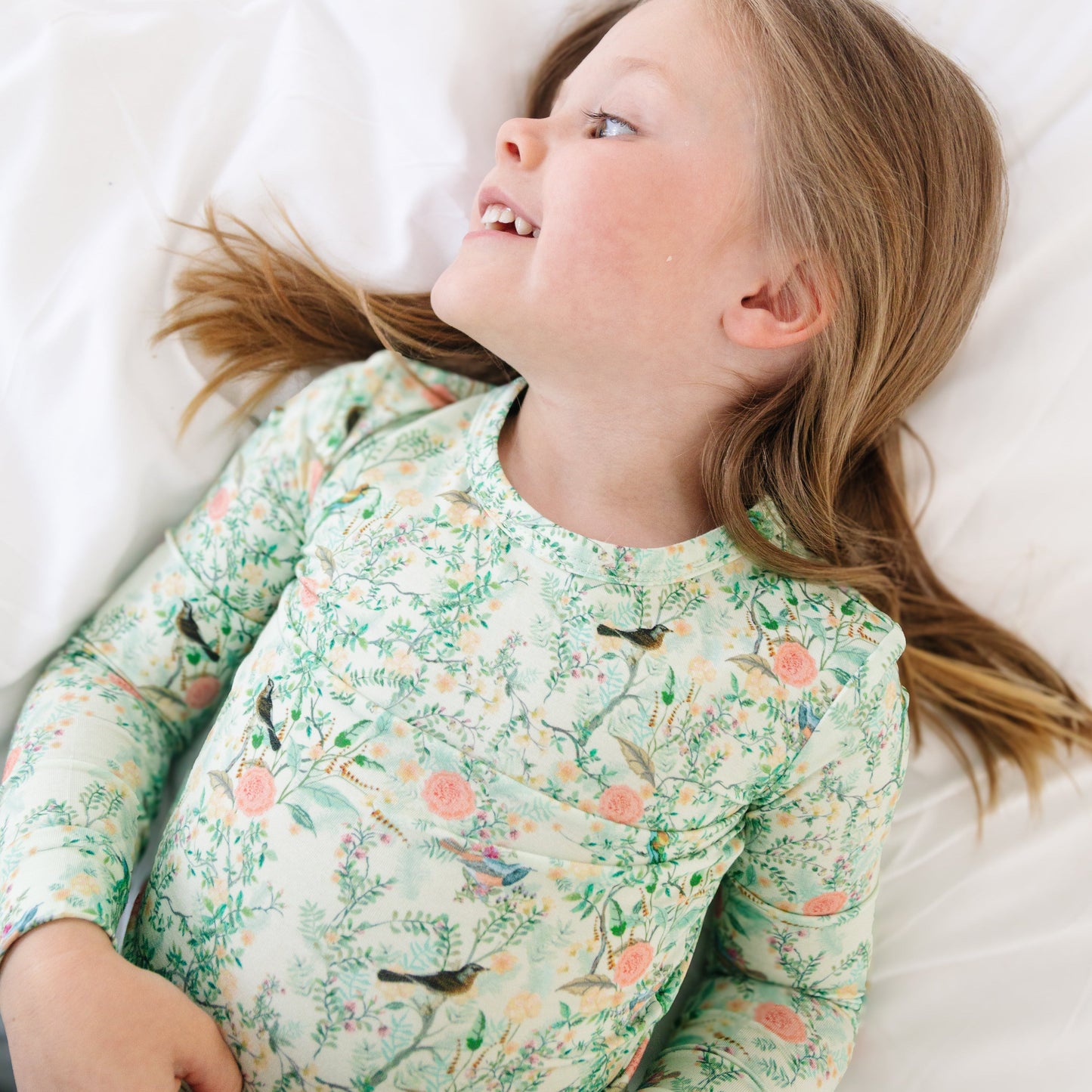Conjunto de pijama de bambú Sage Blossom para niños pequeños