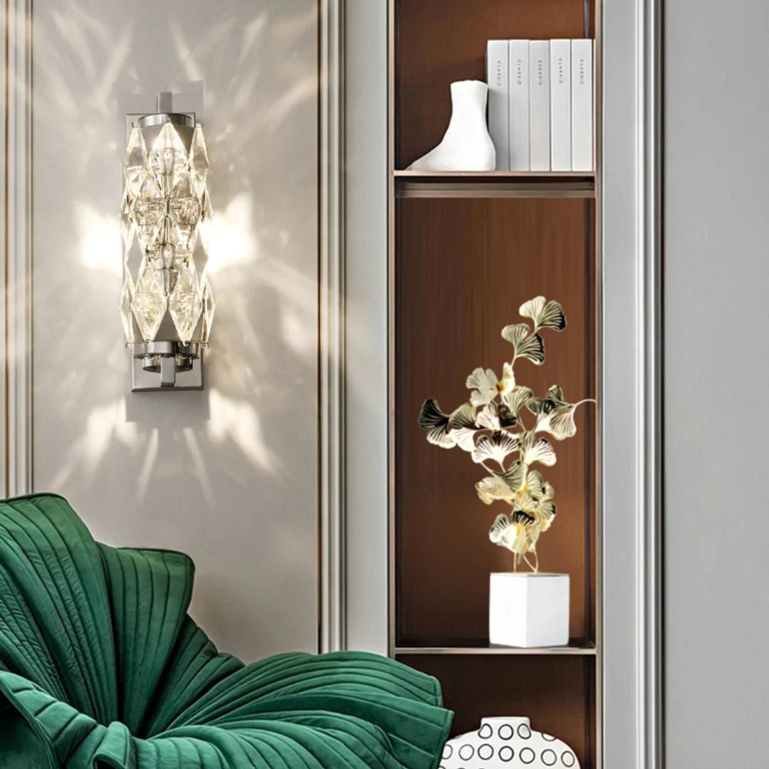 Lámpara de pared de cristal Sanne