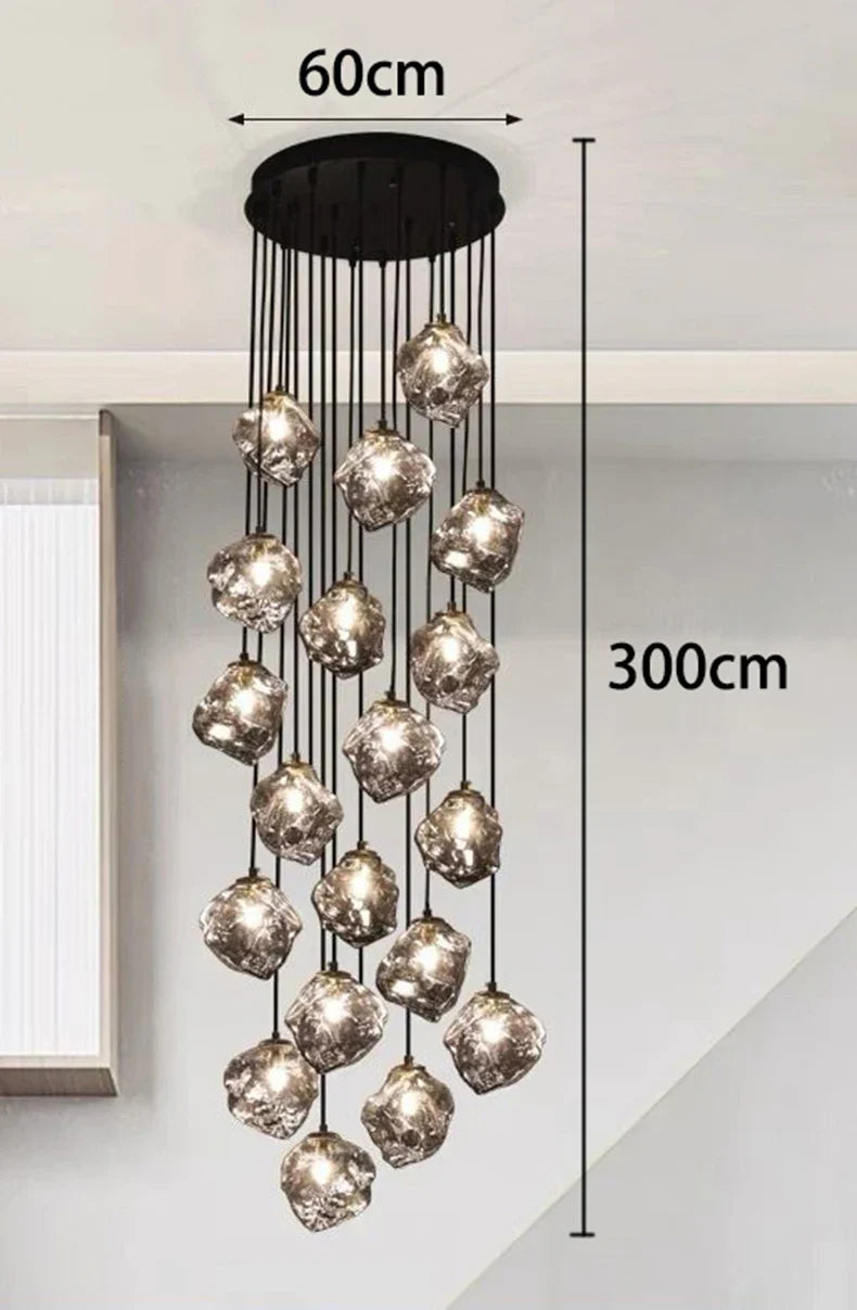 Modern home decor led lights pendant light lamps forstaircase Chandeliers for living room hanging light indoor lighting