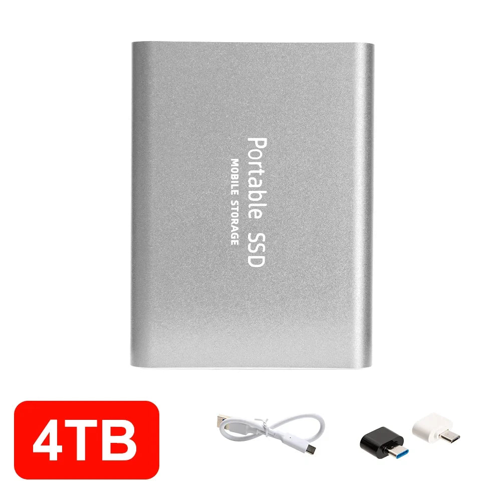4TB Mini External Solid State Drive Portable SSD 8TB Hard Drive Small Size Quick Read Write Travel Backup Storage