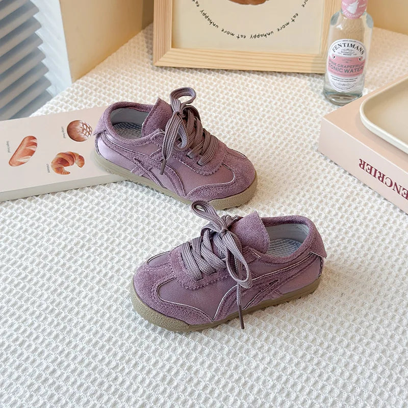 Children's Soft Soled Shoes Summer Spring and Autumn New Korean Version Girls' Retro Sports Shoes Boys' Flat Bottom