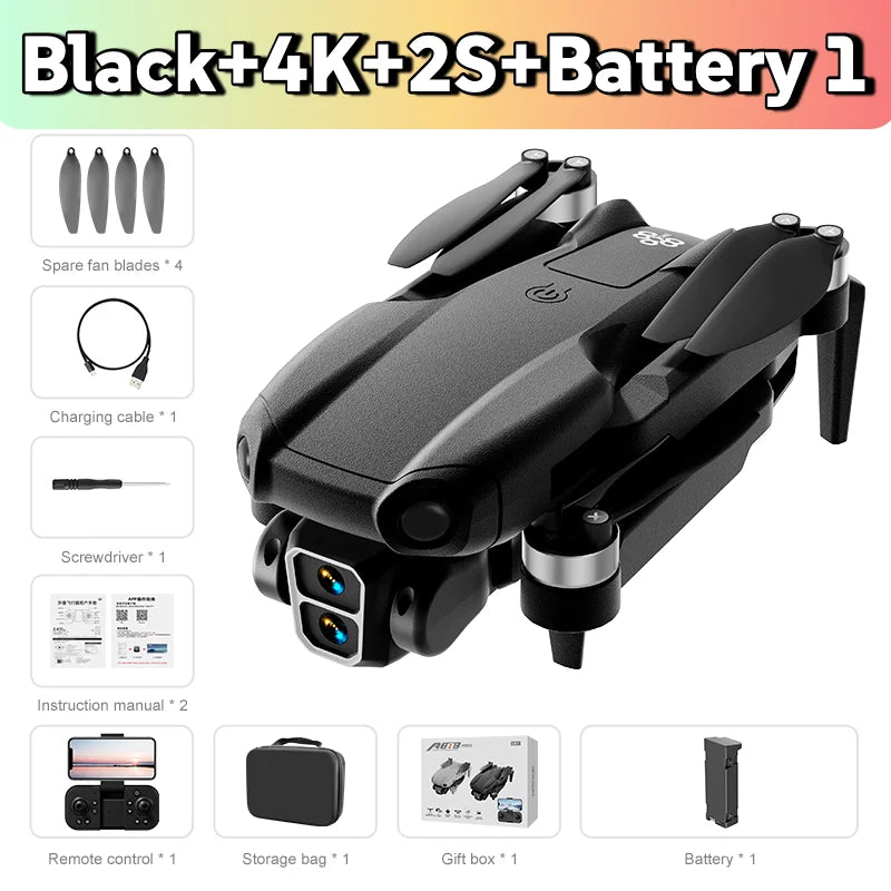 Lenovo A888 Foldable Quadcopter 8K HD 5G WiFi FPV Screen RC Drone Brushless Motor Obstacle Avoidance Professional Aerial Drone