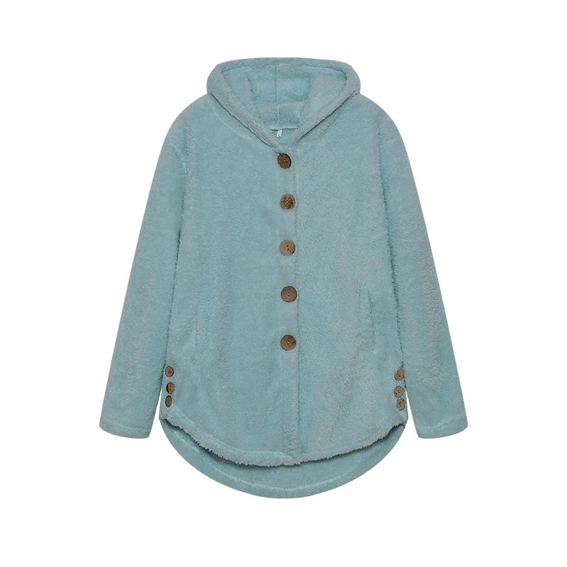 Fashion Trend Autumn and Winter Press-pleated Printed Turn-collar Long-sleeved Shirt Two-piece Furry Coat