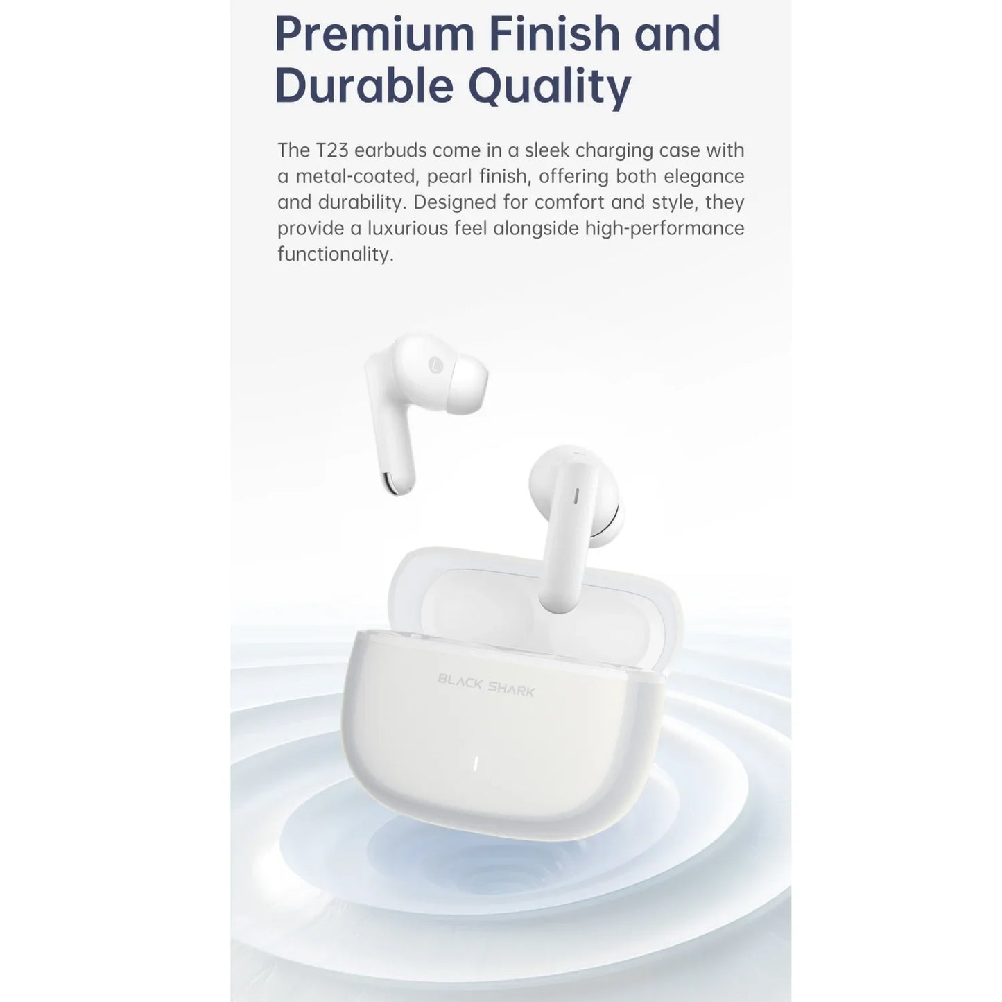 Black Shark T23 Wireless Earphones Bluetooth 5.4 TWS Earbuds ENC Call 40h Playback Smart Touch Control Hi-Fi Audio Powerful Bass