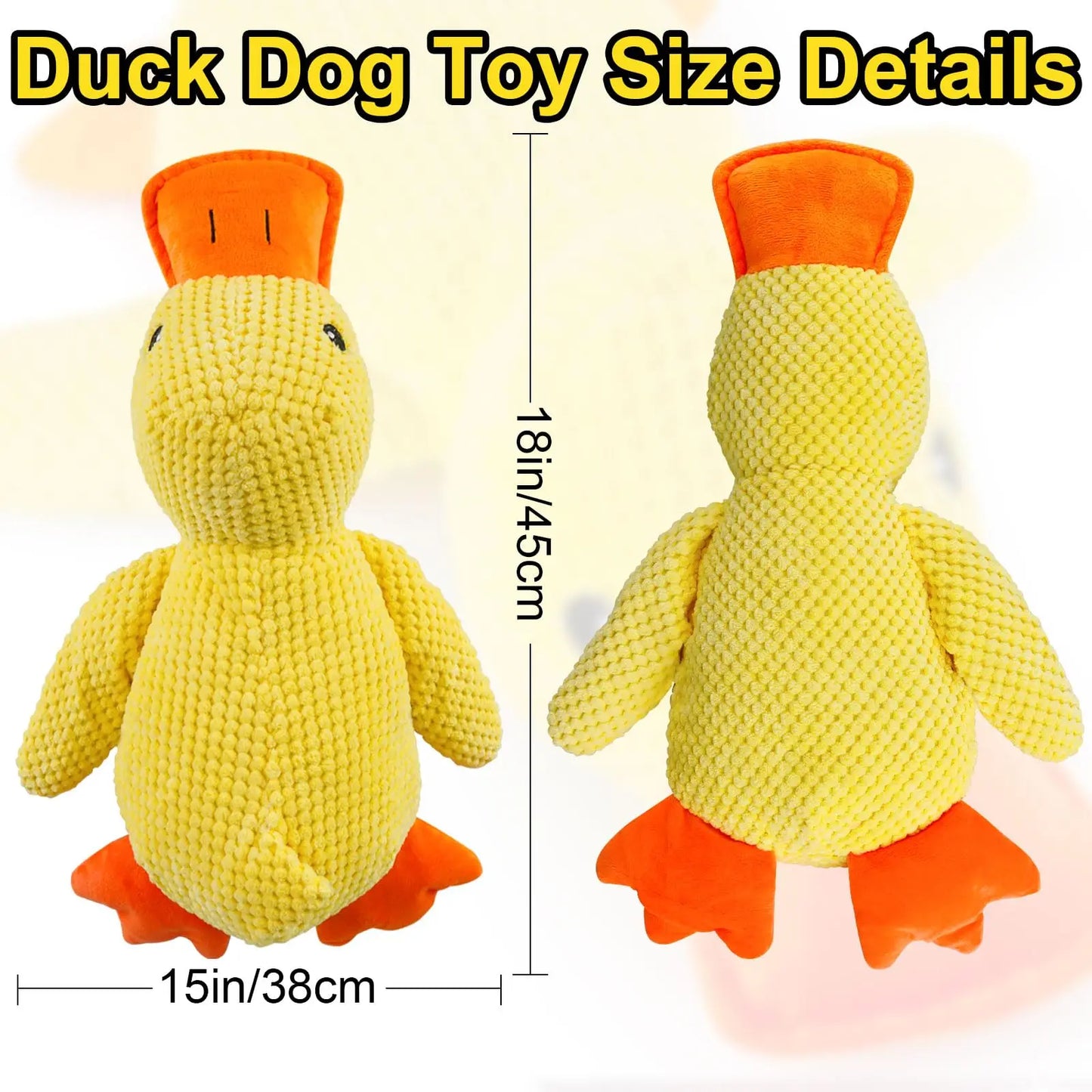 1/3pcs Yellow Duck Dog Toy Chew Resistant Interactive Pet Plush Toy