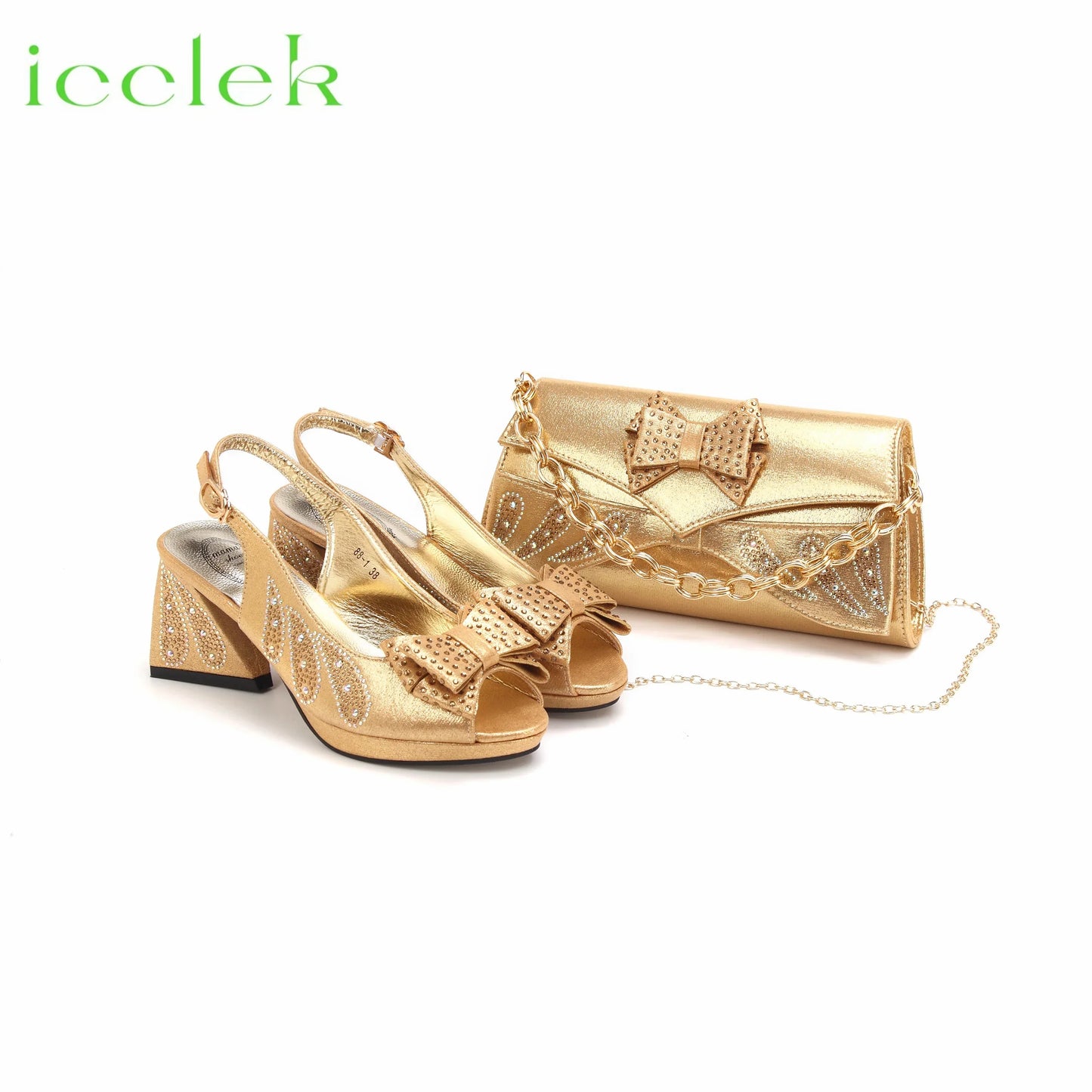 Conjunto de Zapatos y Bolso de Mujer de Nuevo Diseño
