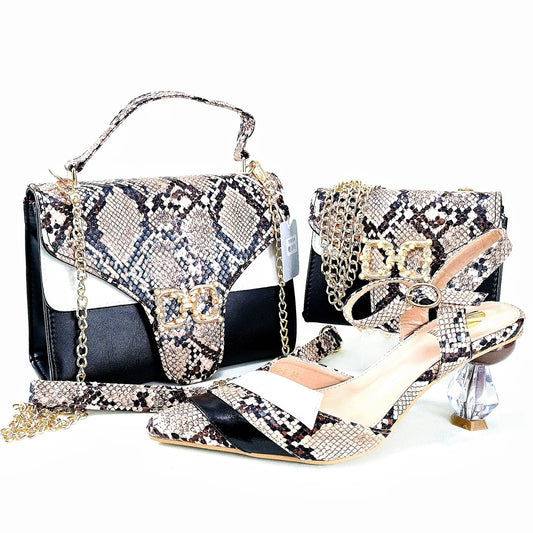 Conjunto a juego de zapatos y bolso HRT1-37