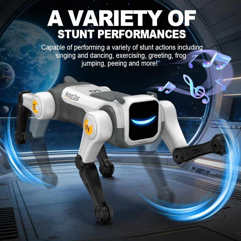 RC Mechanical Dog Intelligent AI RC Robot Dog Voice Command Programmable Singing Dancing Electronic Stunt Bionic Smart Robot Dog