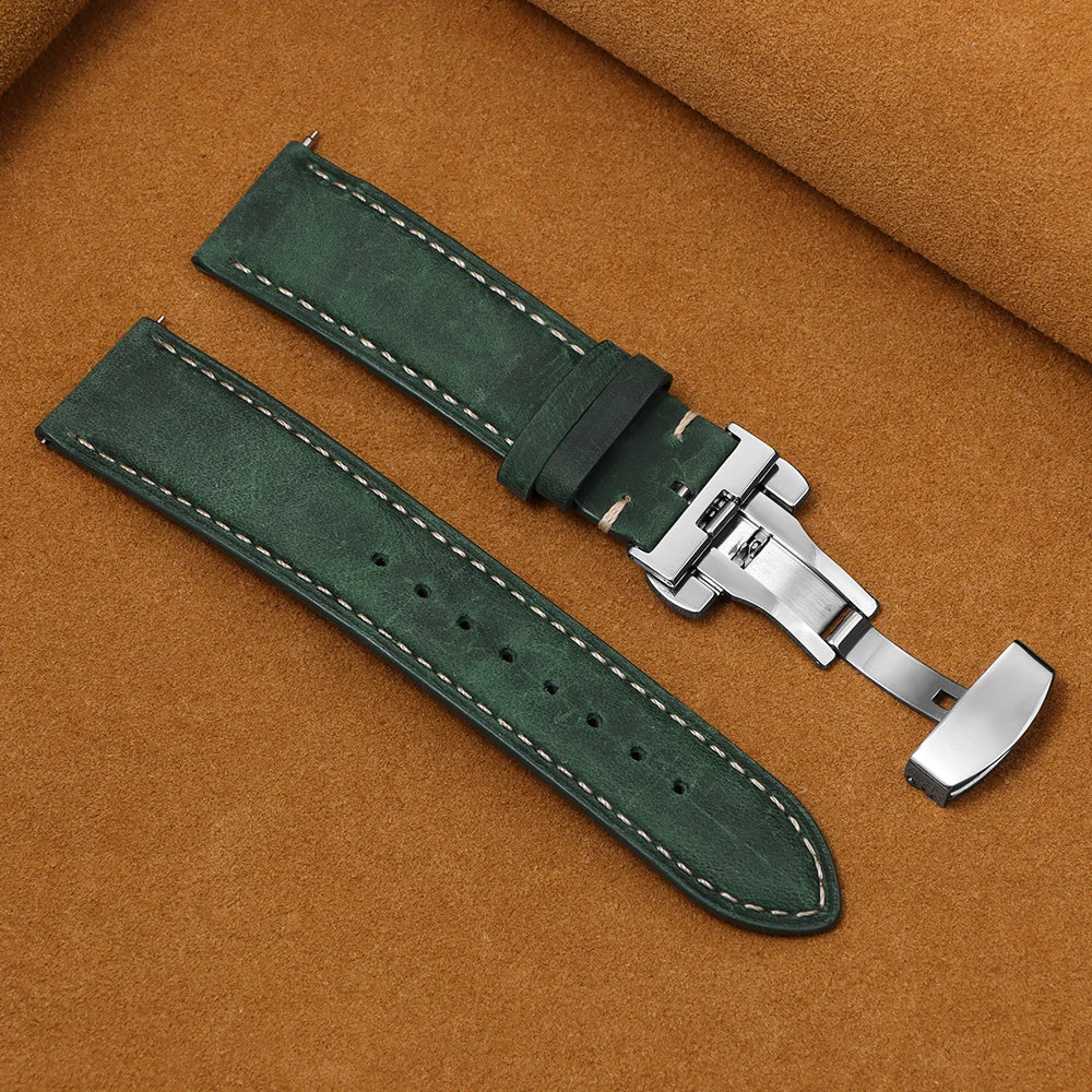 Garmin 14/18/20/22/24mm Quick Release Calfskin Butterfly Clasp Band