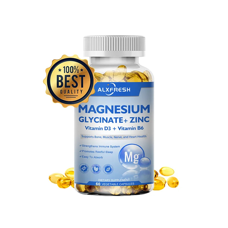 Magnesio+Zinc D3: Potencia Cerebral, Sueño y Concentración 500mg
