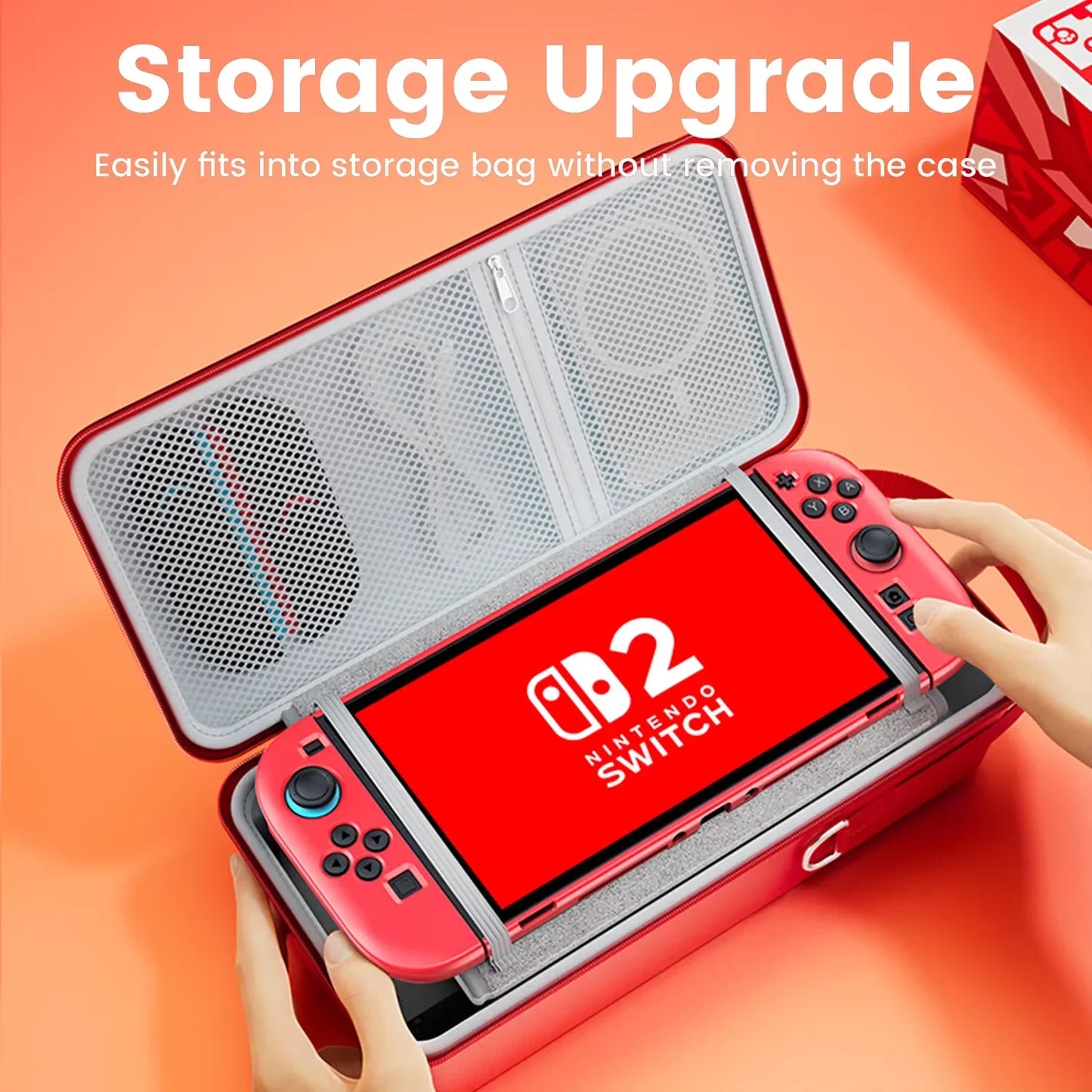 For Switch 2 Game Theme EVA Carrying Case Hard Shell Switch 2 Storage Bag Portable NS Switch 2 Accessories Large Capacity Bag