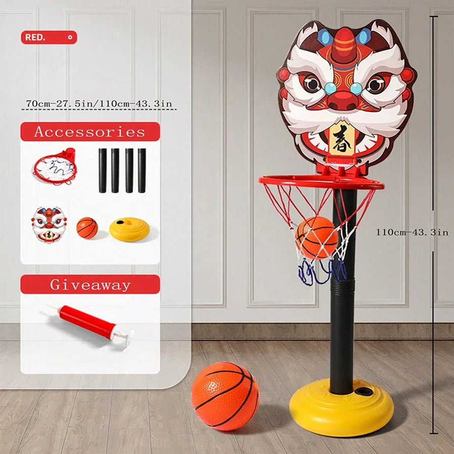 Outdoor Indoor Mini Basketball Hoop for Toddler Adjustable Basketball Goal with One Ball for Kid Birthday Gift for Age 1 and Up