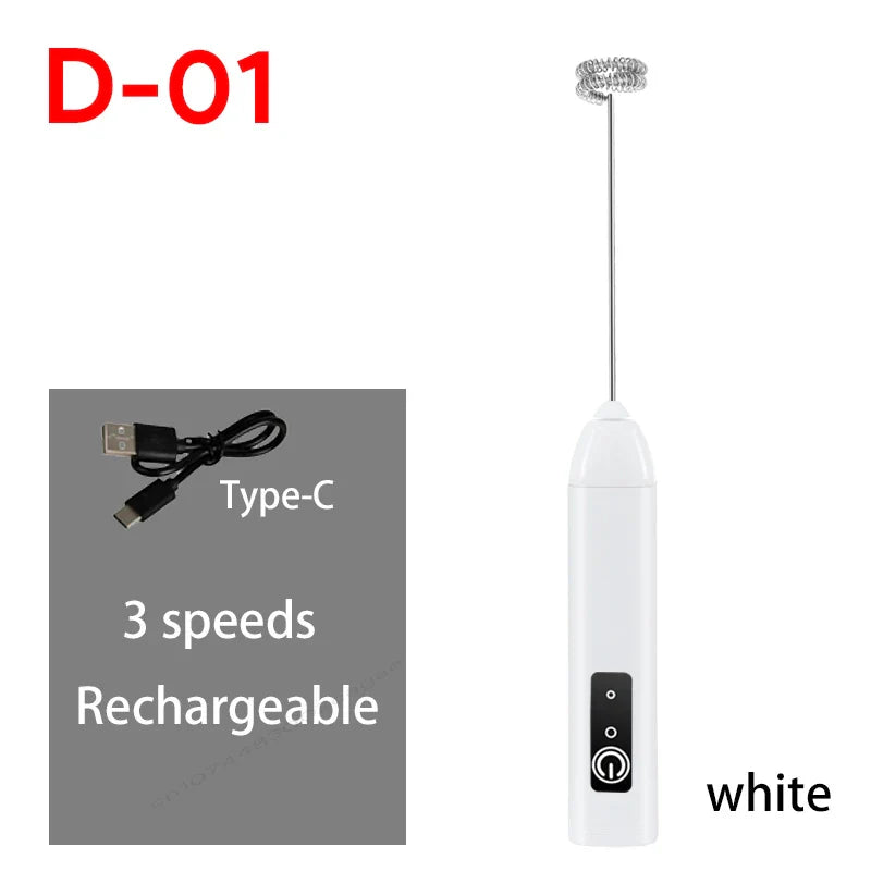 Upgraded Electric Coffee Frother And Milk Whisk USB Rechargeable