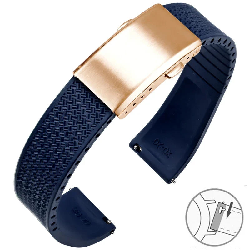Amazfit Balance, GTR, GTS & Bip FKM Rubber Band with Folding Clasp