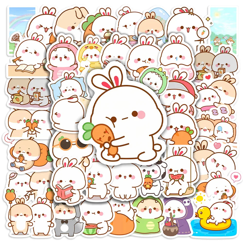Pack de pegatinas de conejitos kawaii