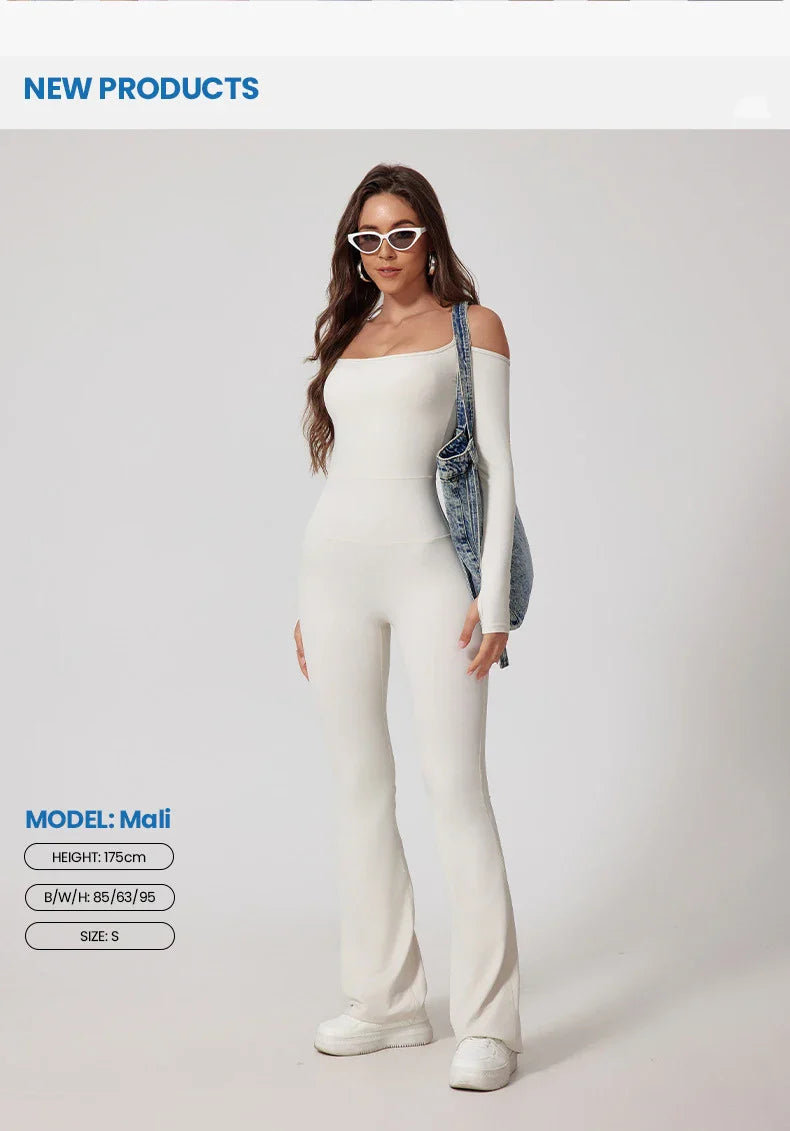 Mono de Yoga para Mujer, Peto Deportivo, Pantalones Acampanados
