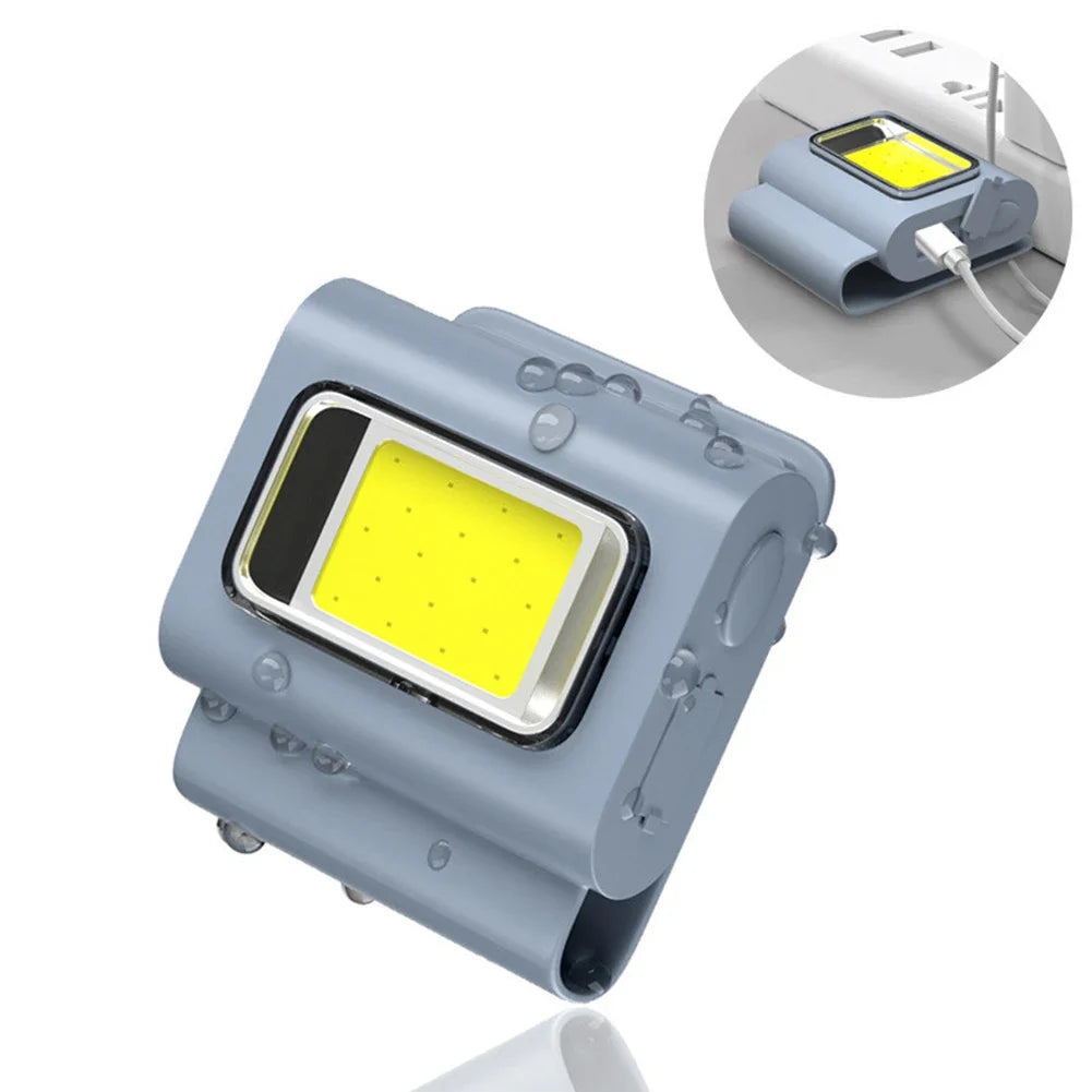 Multifunctional LED Portable Light with Magnetic Charging Light Clothespin Running Light Silicone Work Headlight Dog Chain Light