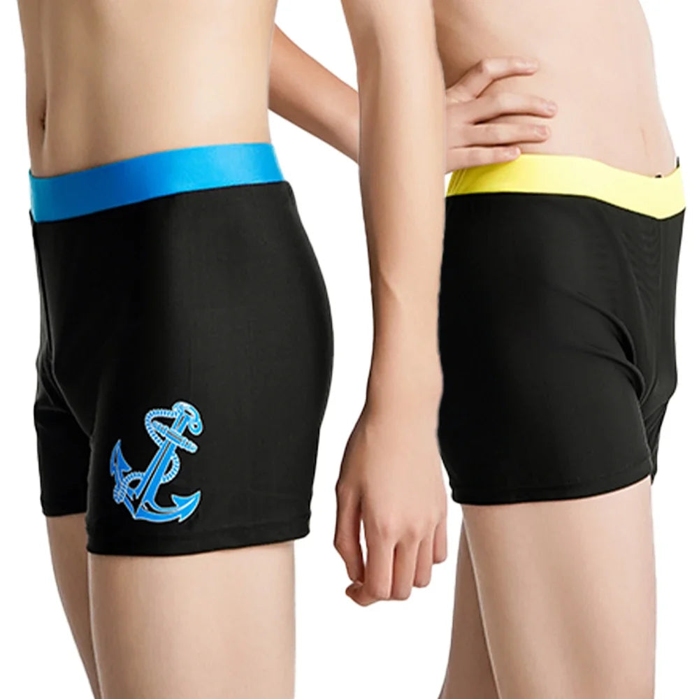 Boys Swim Trunks Kids Casual Beach Shorts Pants Dolphin Coconut Tree Print Vacation Swimwear Summer Child Bathing Suit 23-55kg