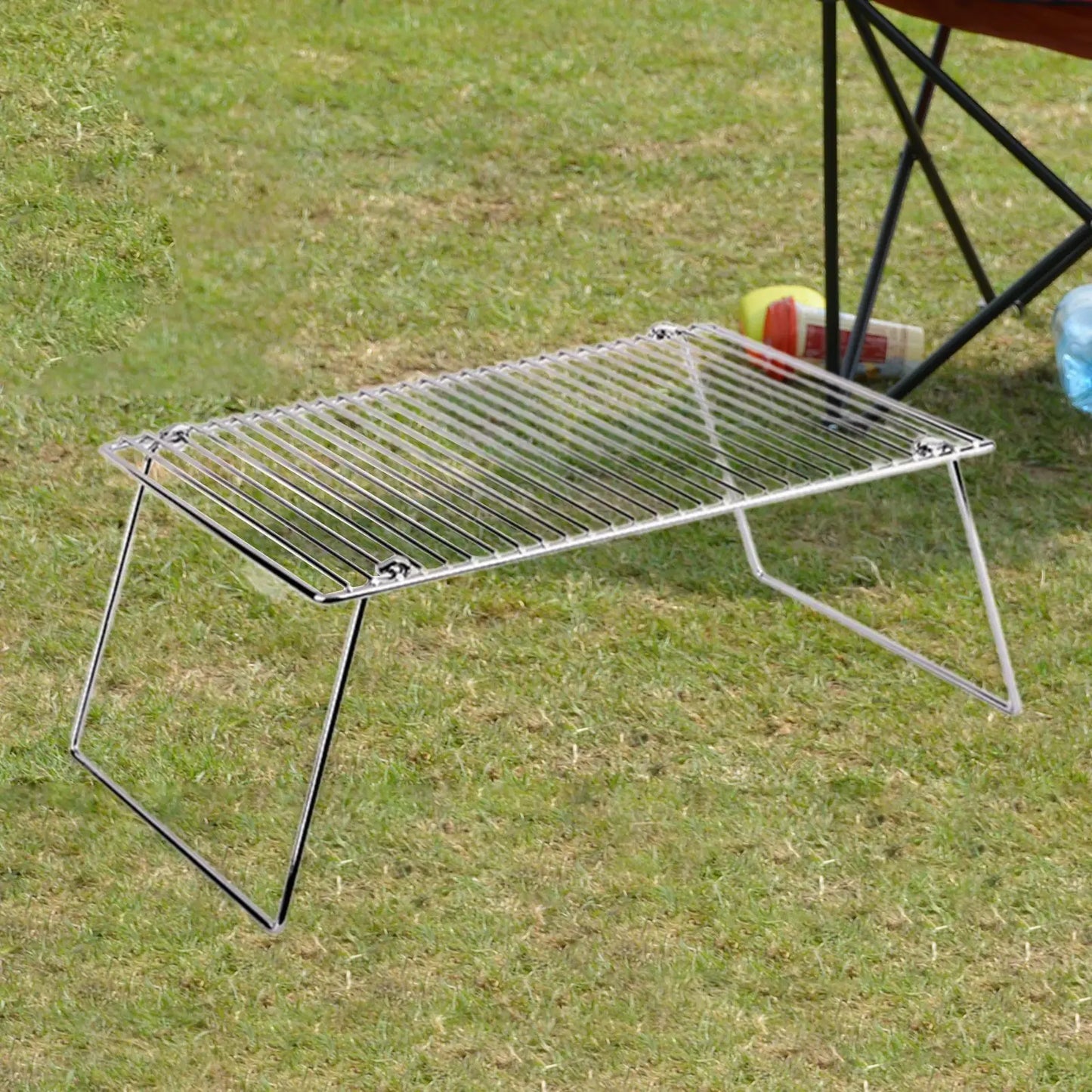 Folding Campfire Grill Baking Rack Drying Roasting Rack Multipurpose Camping Grill for Hunting Outdoor Picnics Fishing Trip