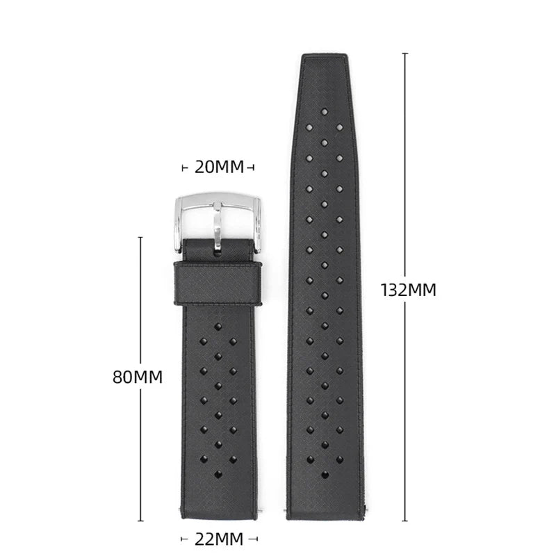 Polar Vantage, Grit X & Ignite FKM Rubber Tropic Band, Perforated