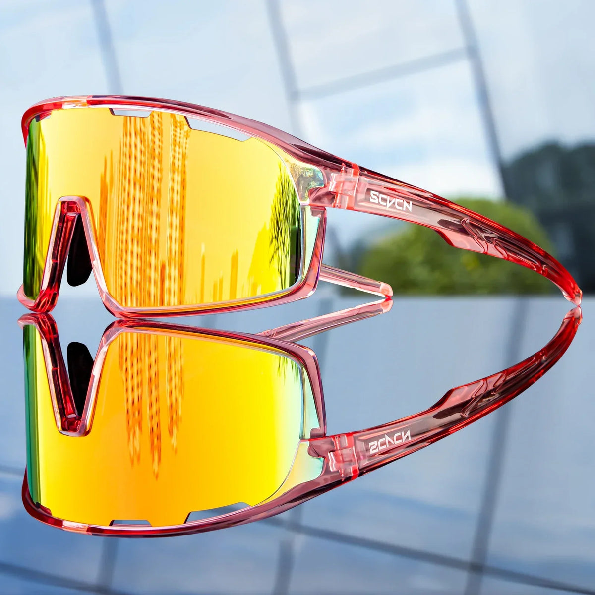 SCVCN Sports Photochromic Sunglasses Men Outdoor Bicycle Cycling Glasses Women Driving Bike Eyewear UV400 Climbing Goggles
