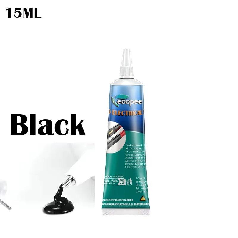 Liquid Waterproof Electrical Tape Epoxy Resin Black Glue Quick Drying Sealant For Wires And Cables Home Use Fix Line Glue
