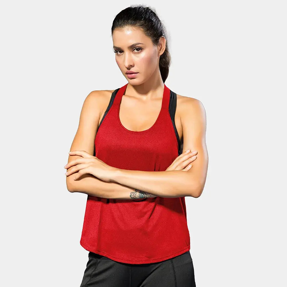 Breathable Black Tank Tops for Running & Yoga