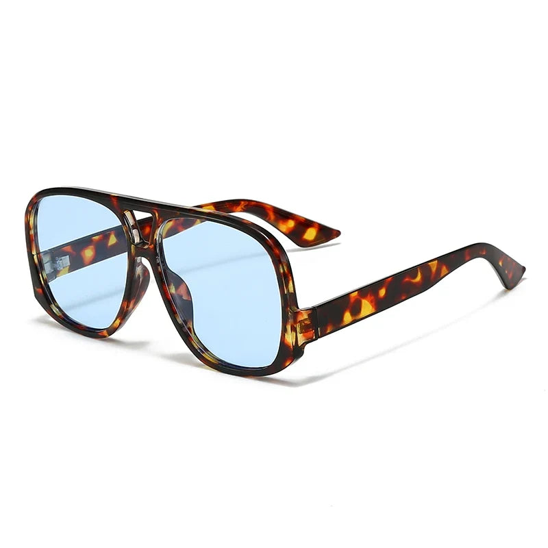 Hiking Camping Oversized Women Double Bridges Anti Light Glasses Fashion Outdoor Driving Eyeglasses Beach Travel UV400 Shades