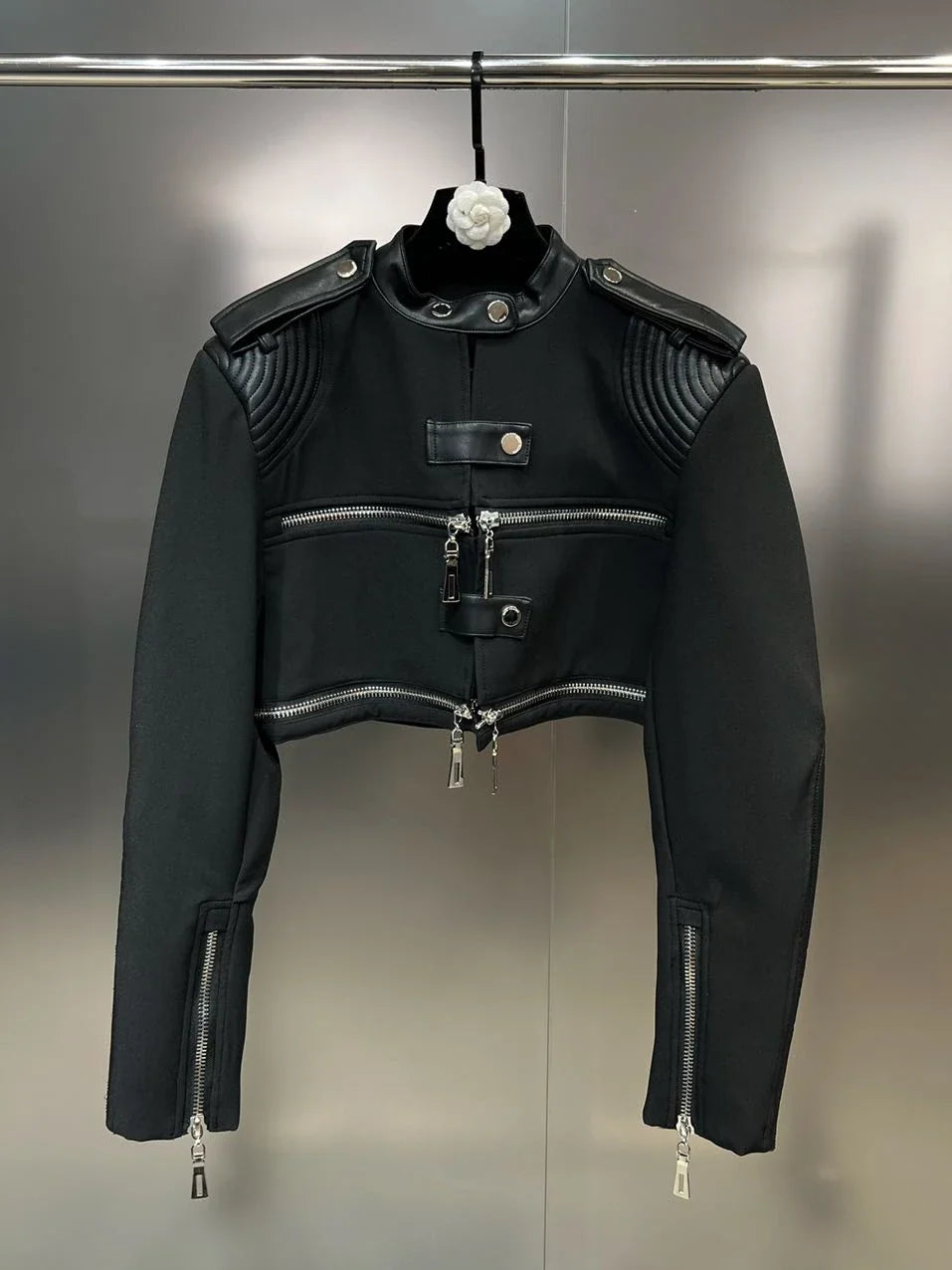 Structured Moto Jacket + Cargo Skirt Set