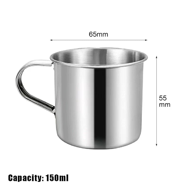 Stainless Steel Coffee Mug | Portable Camping Cup with Handle for Travel and Home