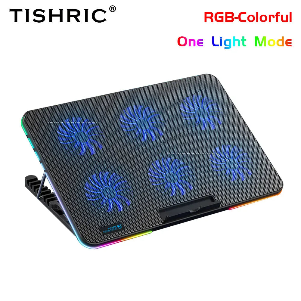 Laptop Cooler Laptop Cooling Pad 6 Quiet Fans High-speed Cooling Supports Laptop Accessories Cooler Notebook Base Radiator