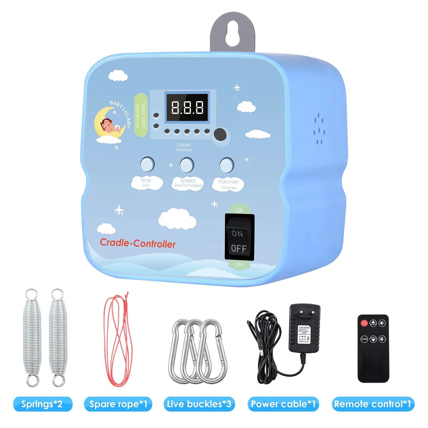 Electric Baby Rocker Controller Swing Cradle Driver Baby Spring Cradle Baby Hammock Motor 10 levels Adjustable Speed Timing
