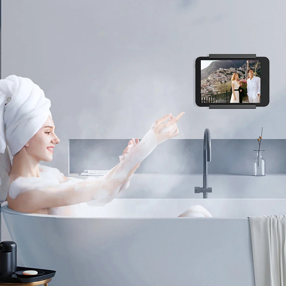 Universal Wall Mounted Tablet Stand Holder Wall Mount Bracket Stabilizer Kitchen Tablet Holder For All Tablet Phones Accessories