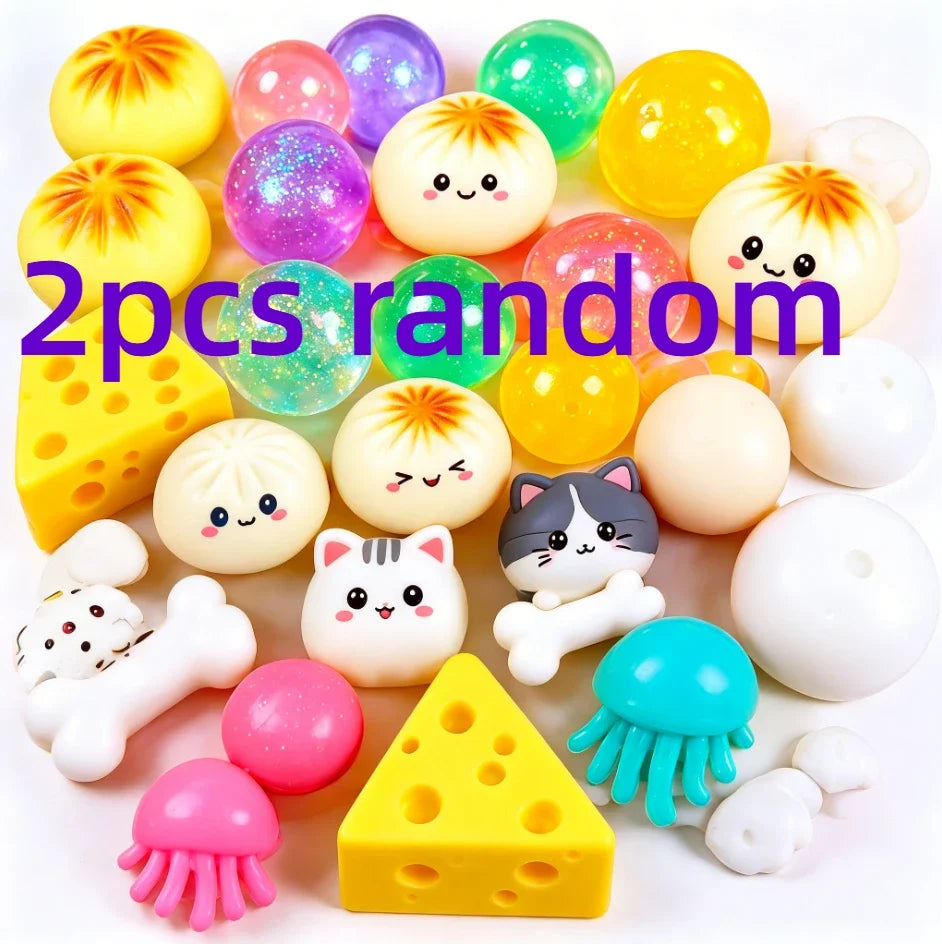Squishy Cute Food Ocean Blind Box Random Surprise Squeeze Stress Relief Fidget Toy 1Pcs Guaranteed Lucky Set