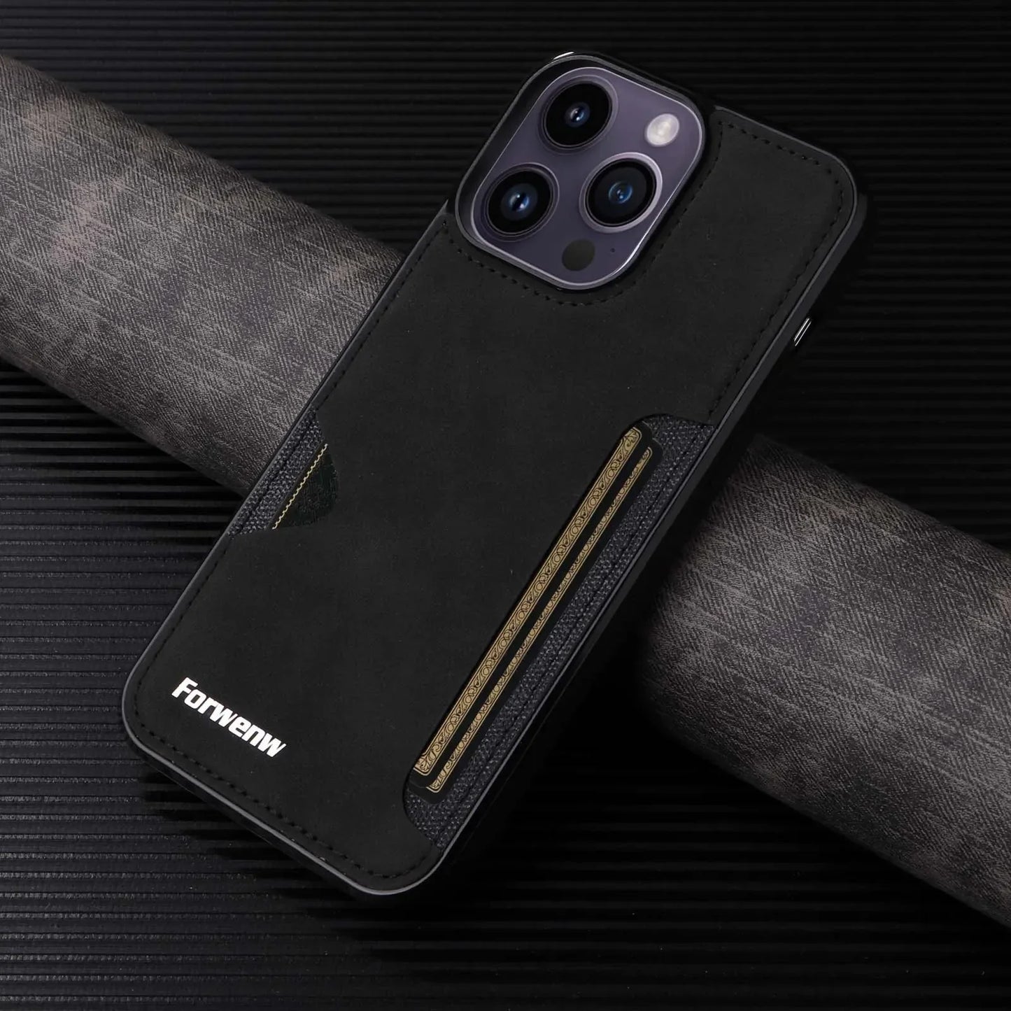 Retro Card Holder Phone Case for iPhone 16 15 14 13 12 11 Pro Max Mini XS XR X SE 2020 2022 7 8 Plus Wallet PU Leather Cover